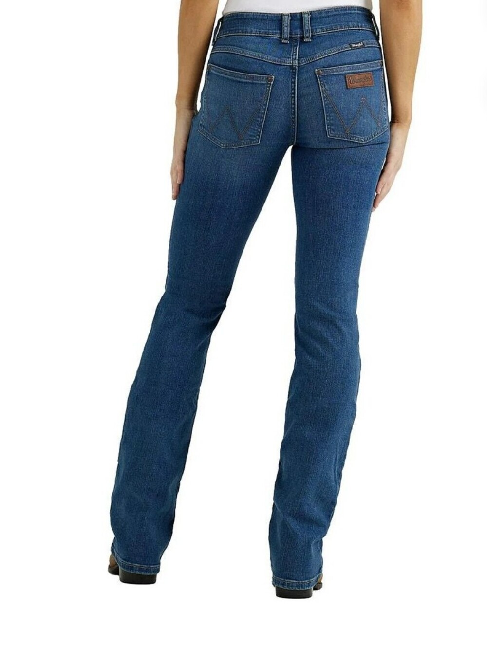 Wrangler Retro Mid Rise Boot Cut Jeans Women’s Size 7x32 Medium Wash Stretch - Picture 2 of 12